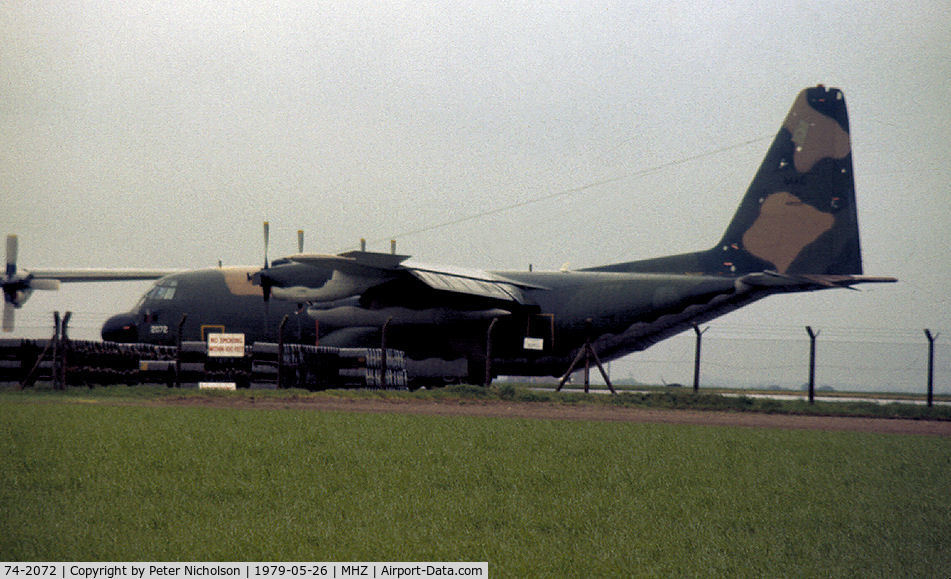 74-2072, 1974 Lockheed C-130H Hercules C/N 382-4705, C-130H Hercules of the 463rd Tactical Air Wing at Dyess AFB, Texas present at the 1979 RAF Mildenhall Air Fete.