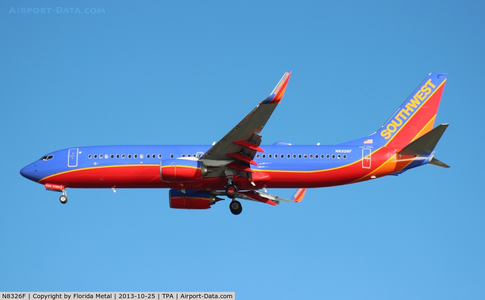 N8326F, 2012 Boeing 737-8H4 C/N 35969, Southwest 737-800