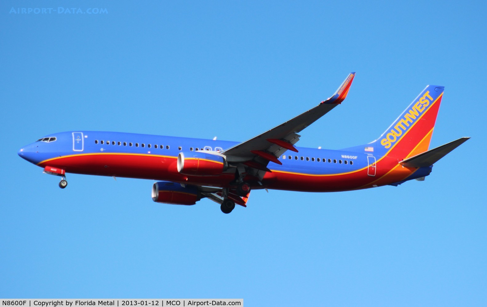 N8600F, 2012 Boeing 737-8H4 C/N 39882, Southwest 737-800