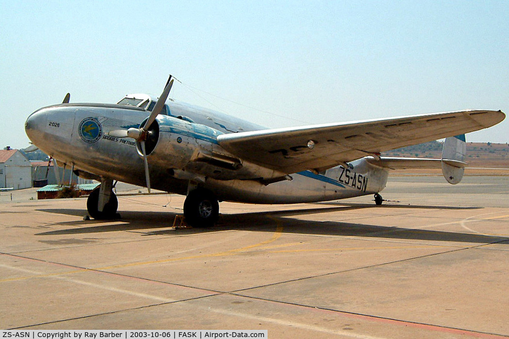 ZS-ASN, 1940 Lockheed 18-08 Lodestar C/N 18-2026, Lockheed 18-08 Lodestar [18-2026] Swartkop~ZS 06/10/2003