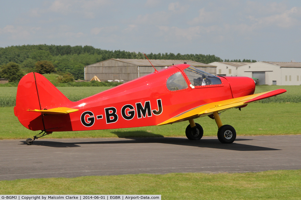 G-BGMJ, 1952 Gardan GY-201 Minicab C/N 12, Gardan GY-201 Minicab at The Real Aeroplane Club's Biplane and Open Cockpit Fly-In, Breighton Airfield, June 1st 2014.