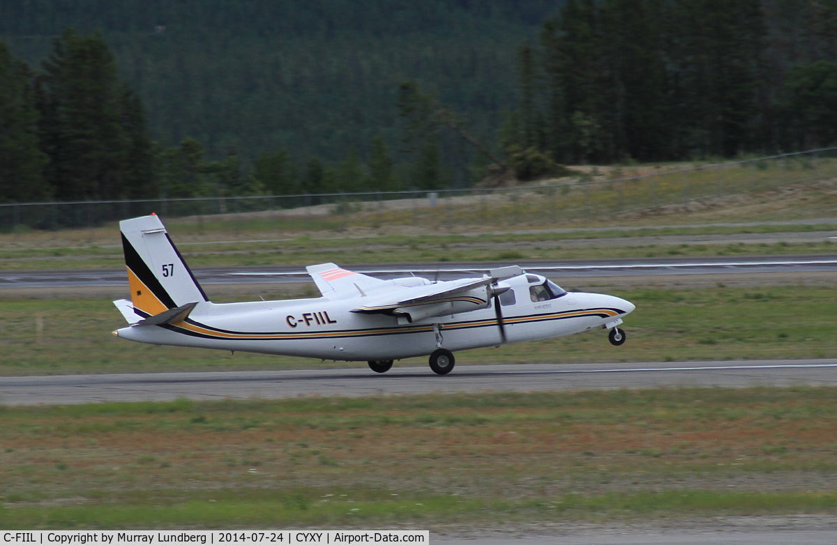 C-FIIL, 1974 Rockwell 690A Turbo Commander Turbo Commander C/N 11167, Taking off at Whitehorse, Yukon.