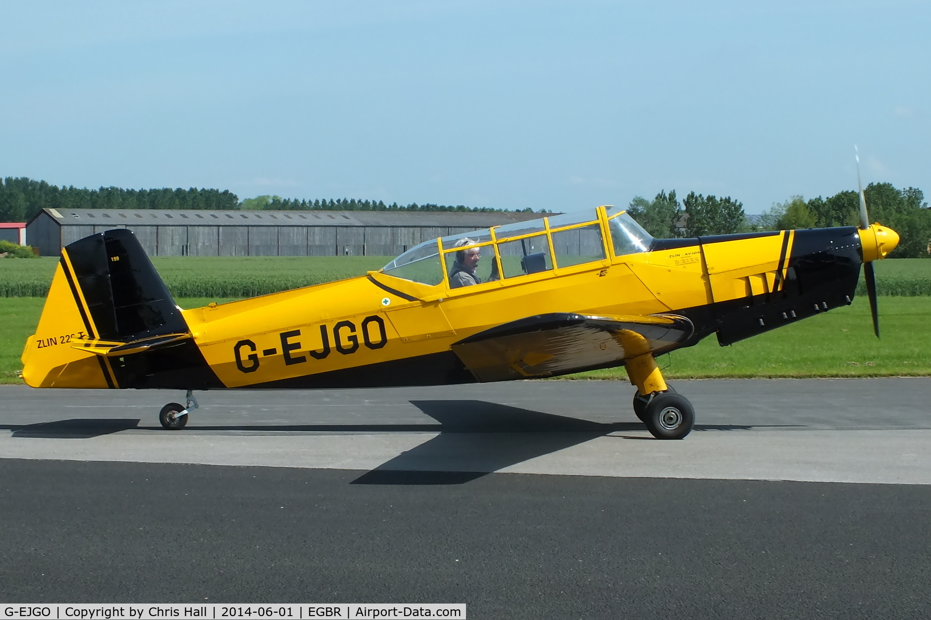 G-EJGO, 1958 Zlin Z-226 Trener C/N 199, at Breighton's Open Cockpit & Biplane Fly-in, 2014