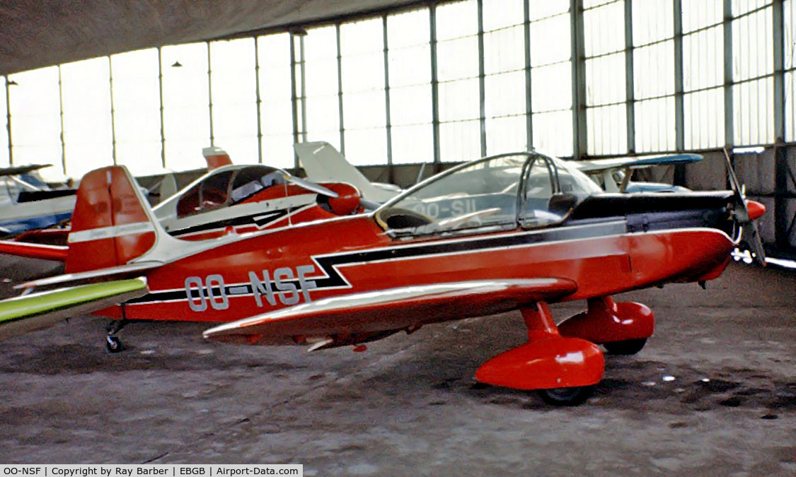 OO-NSF, 1965 Scintex CP-1310 C3 Super Emeraude C/N 935, Scintex CP.1310C-3 Super Emeraude [935] Brussels-Grimbergen~OO 13/08/1977. From a slide.