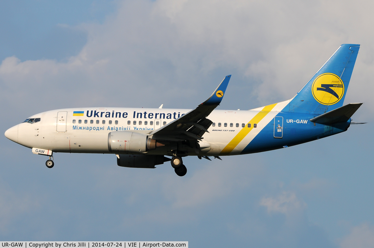 UR-GAW, 1991 Boeing 737-5Y0 C/N 24898, Ukraine International Airlines