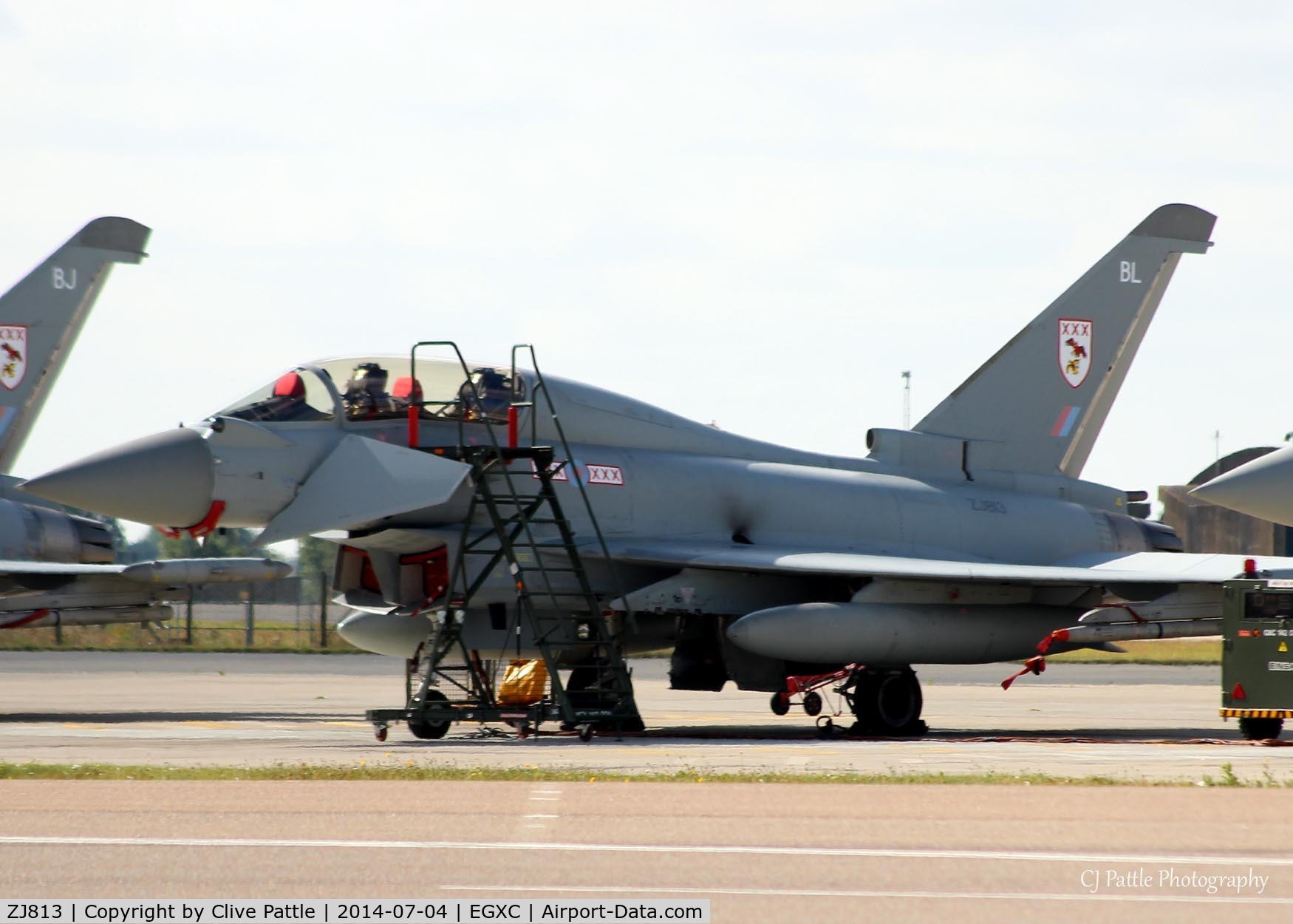 ZJ813, 2005 Eurofighter EF-2000 Typhoon T1 C/N 0091/BT014, Coningsby Action