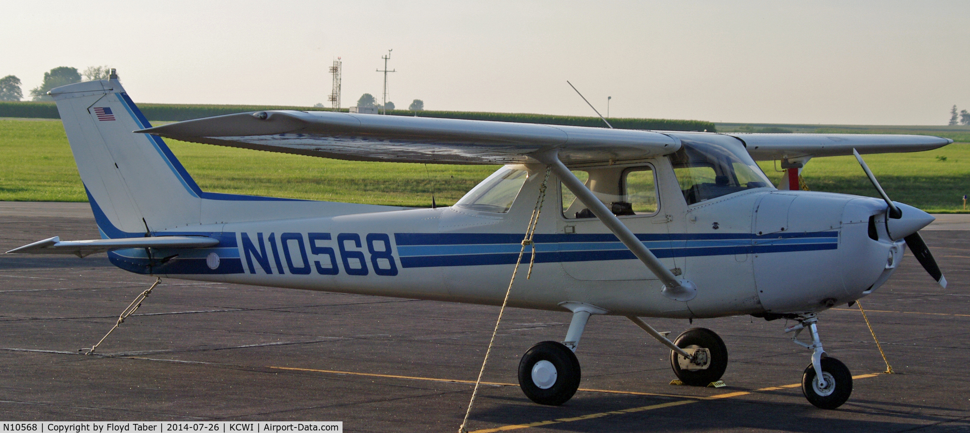 N10568, 1973 Cessna 150L C/N 15074914, Sitting at the Clinton Airport for the Cessna 150 fly in
