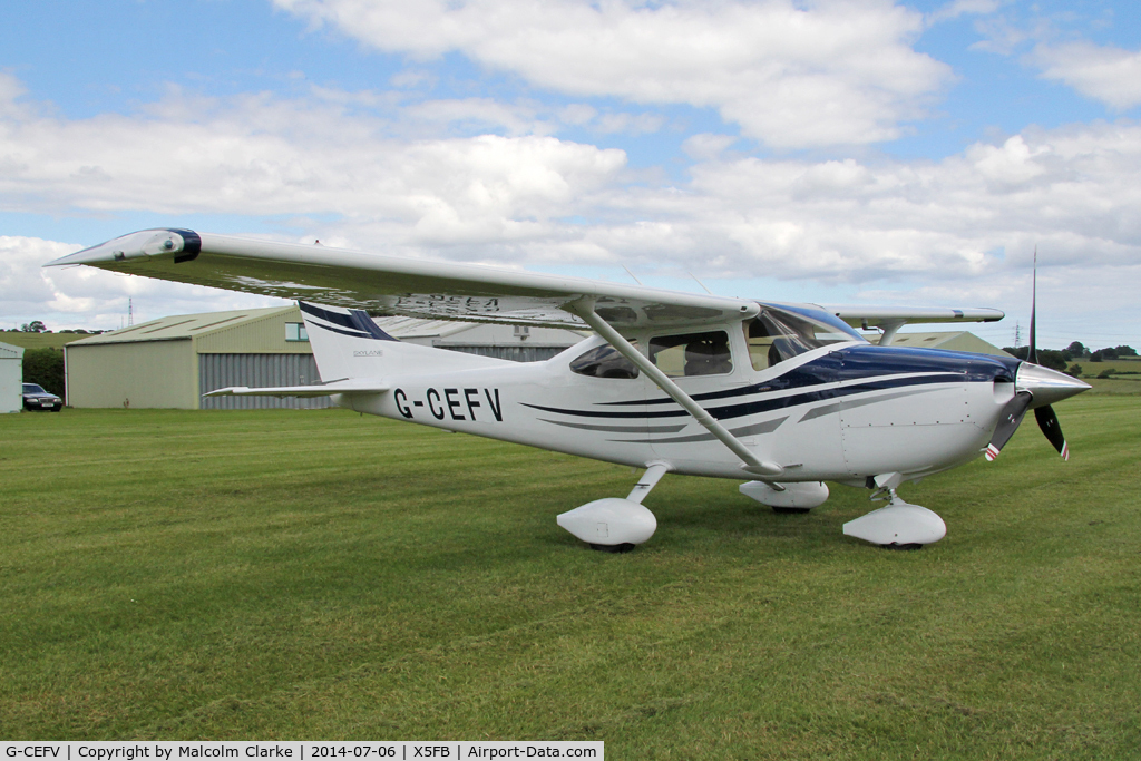 G-CEFV, 2005 Cessna 182T Skylane C/N 18281538, Cessna 182T Skylane, Fishburn Airfield UK, July 2014.