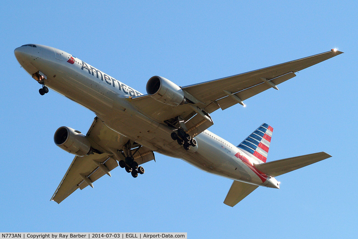N773AN, 1999 Boeing 777-223 C/N 29583, Boeing 777-223ER [29583] (American Airlines) Home~G 03/07/2014. On approach 27R.
