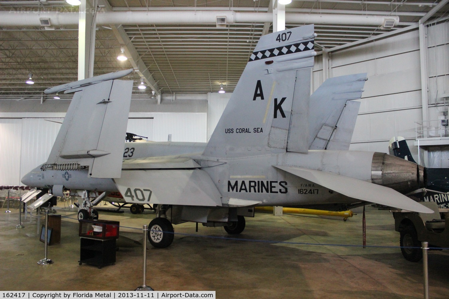162417, McDonnell Douglas F/A-18A Hornet C/N 0253/A202, F/A-18 Hornet at Battleship Alabama Museum