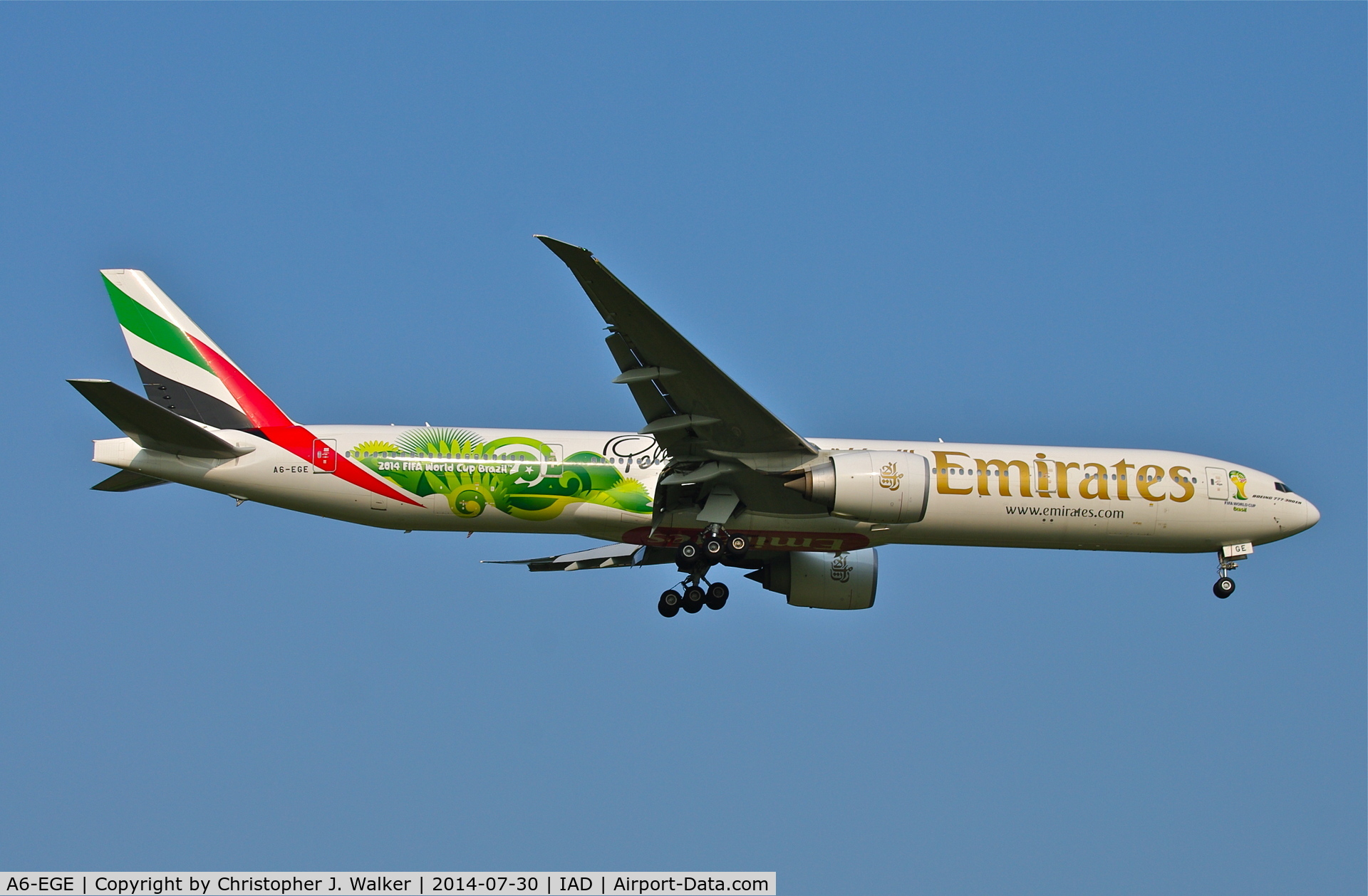 A6-EGE, 2011 Boeing 777-31H/ER C/N 35597, Final Approach to Dulles