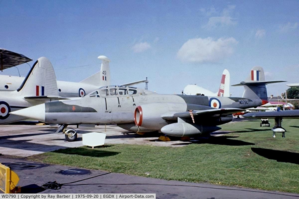 WD790, 1952 Gloster Meteor NF.11 C/N Not found WD790, Gloster Meteor NF11(mod) (Unknown) (Royal Air Force) RAF St. Athan~G 20/09/1975