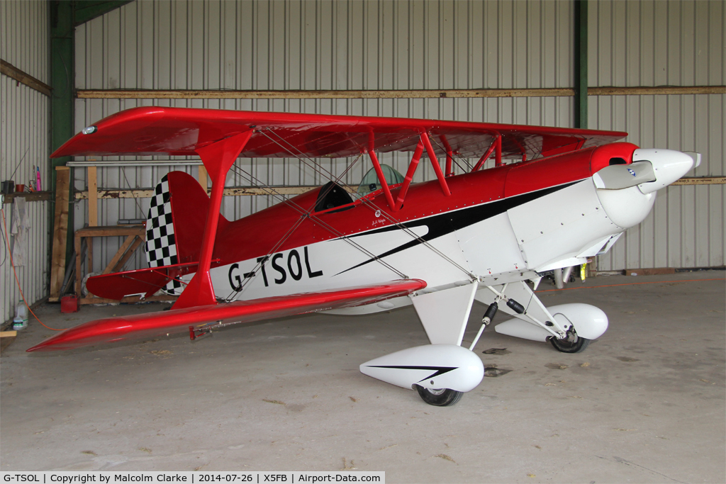 G-TSOL, 1991 EAA Acro Sport I C/N PFA 072-11391, EAA Acro Sport 1, Fishburn Airfield UK, July 26th 2014.