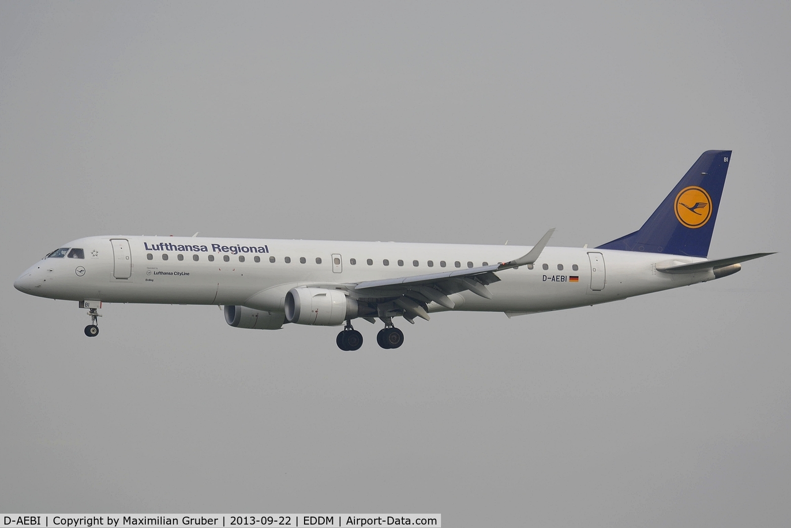 D-AEBI, 2011 Embraer 195LR (ERJ-190-200LR) C/N 19000464, Lufthansa Cityline