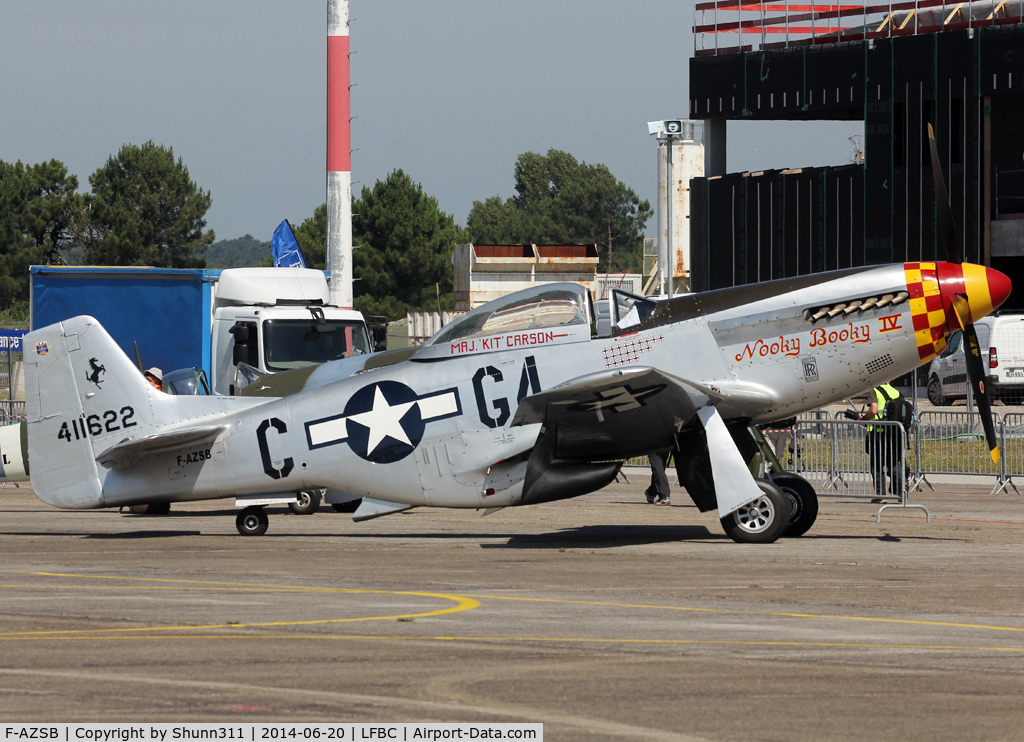 F-AZSB, 1944 North American P-51D Mustang C/N 122-40967, Participant of the Cazaux AFB Spotterday 2014