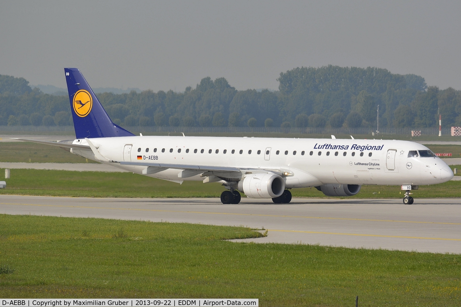 D-AEBB, 2009 Embraer 195LR (ERJ-190-200LR) C/N 19000316, Lufthansa