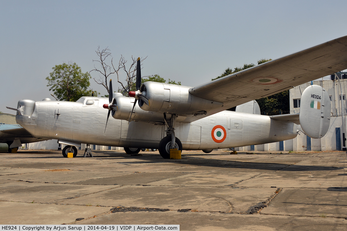 HE924, Consolidated B-24J Liberator C/N 1508, Liberators were flown by the Indian Air Force from 1948 to 1968. This B-24J preserved at the Indian Air Force Museum, Palam was flown by No. 6 Sqn. 'Dragons' till 1968 in the maritime reconnaissance role.