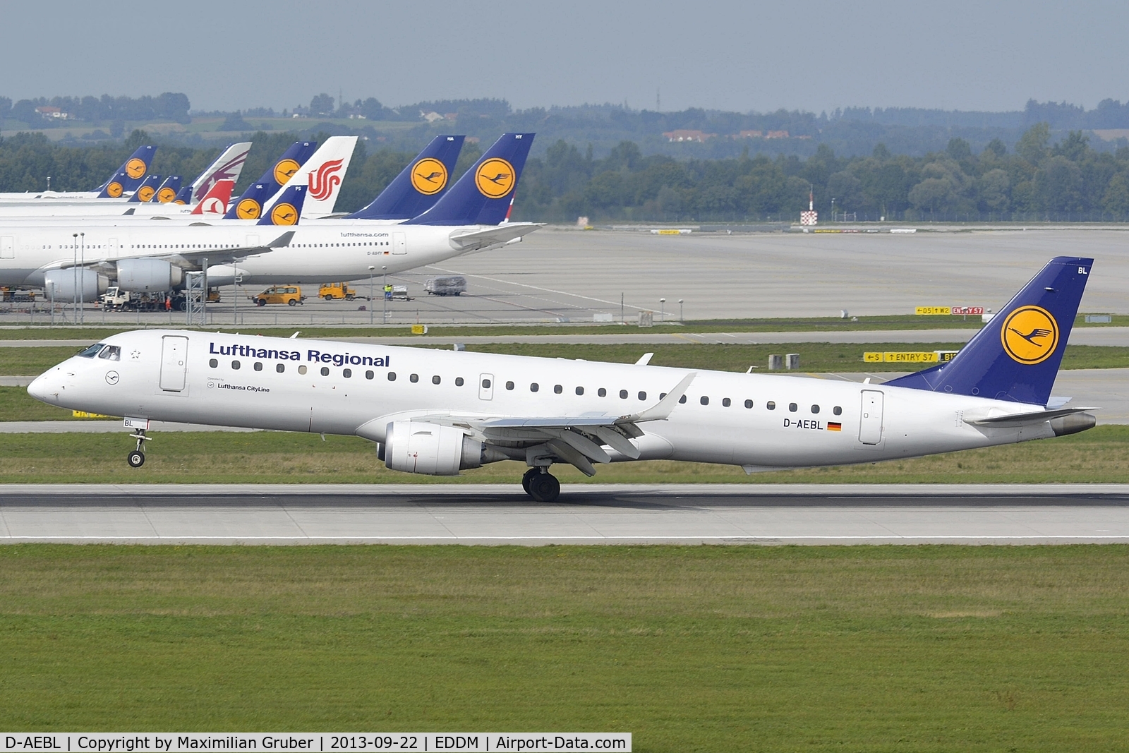 D-AEBL, 2012 Embraer 195LR (ERJ-190-200LR) C/N 19000507, Lufthansa Cityline