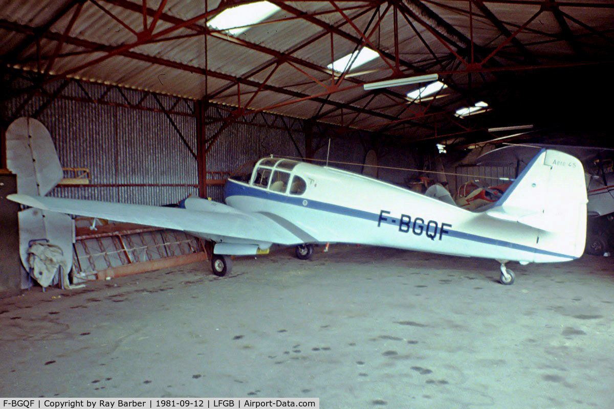 F-BGQF, Let Aero 45 C/N 49027, Aero 45 [49027] Mulhouse-Habsheim~F 12/09/1981. From a slide.