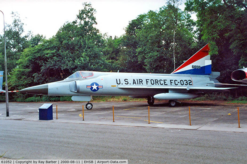 61052, 1956 Convair F-102A Delta Dagger C/N 8-10-269, Convair F-102A Delta Dagger [8-10-269] (Militaire Luchtvaart Museum) Kamp Van Zeist Soesterberg~PH 11/08/2000. Wears false markings last used by the Greek Air Force.