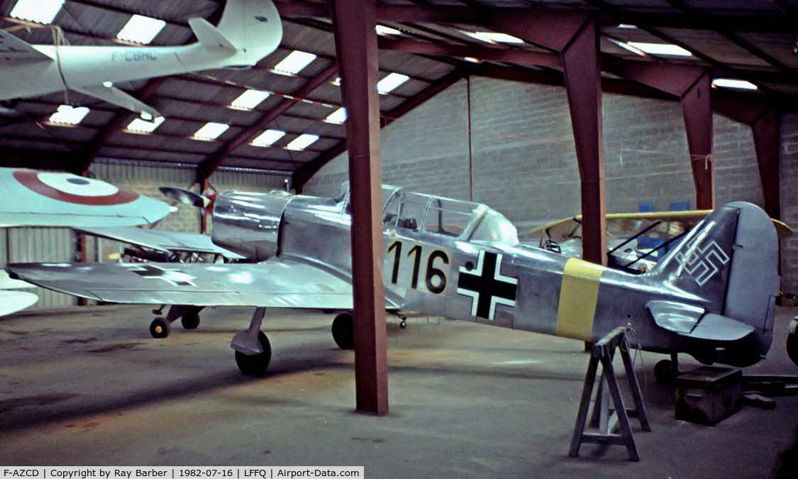 F-AZCD, Pilatus P2-05 C/N 36-4116, Pilatus P-2-05 [600-36] La Ferte Alais~F 16/07/1982. From a slide.