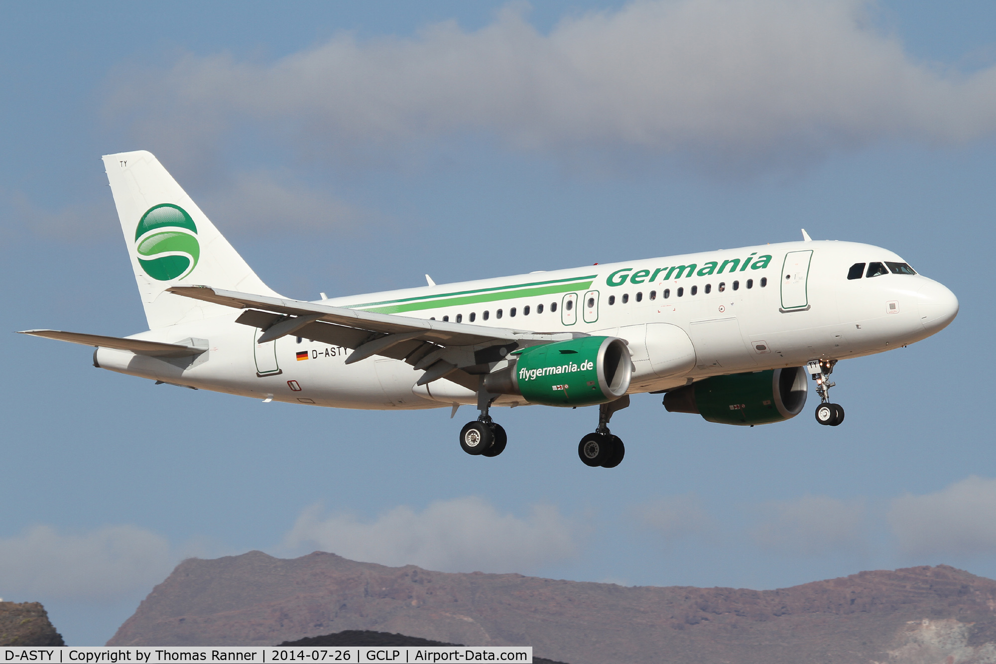 D-ASTY, 2008 Airbus A319-112 C/N 3407, Germania A319