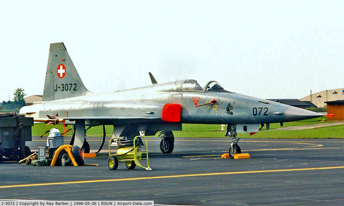 J-3072, Northrop F-5E Tiger II C/N L.1072, Northrop F-5E Tiger II [L1072] (Swiss Air Force) RAF Mildenhall~G 26/05/1996