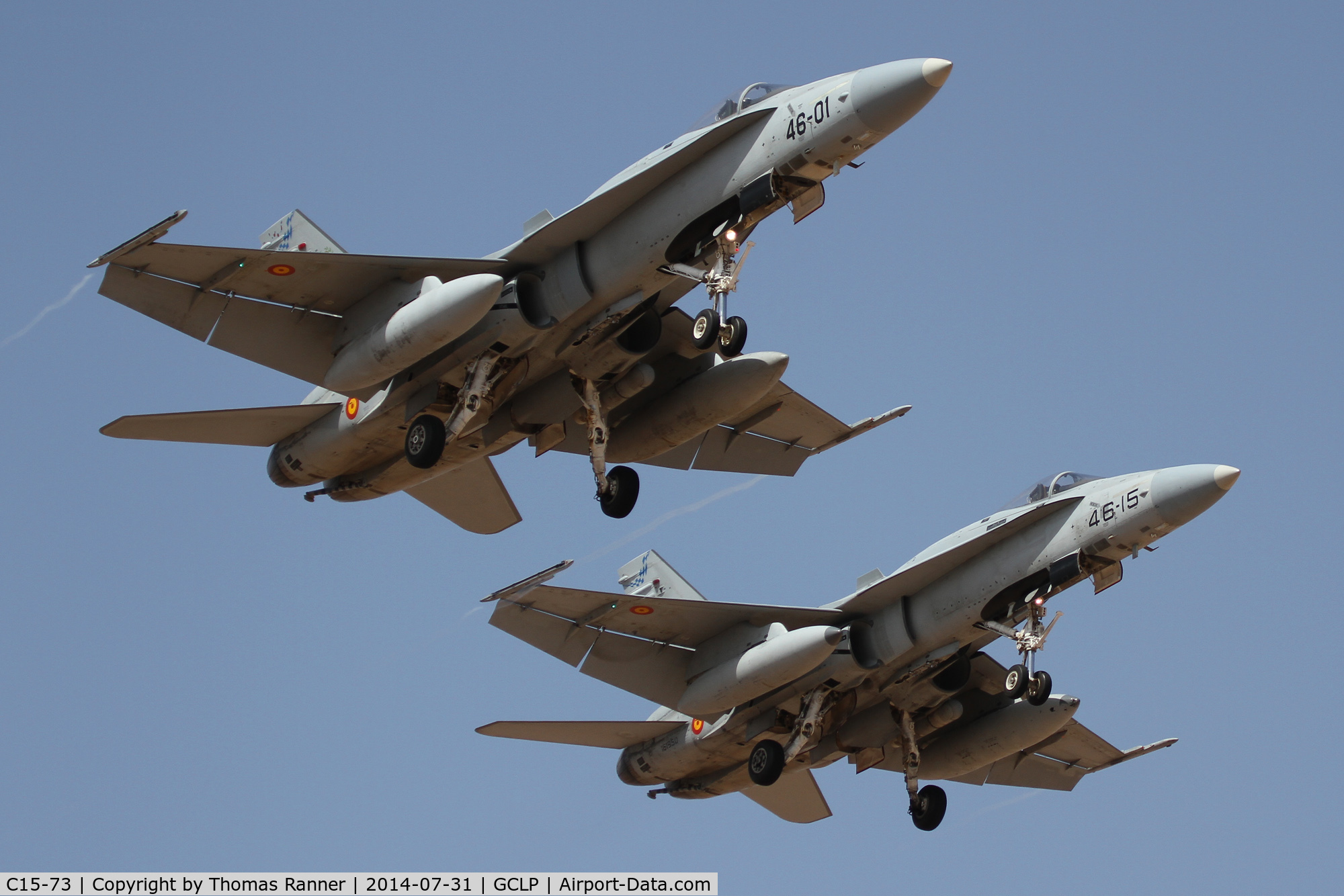 C15-73, McDonnell Douglas EF-18A Hornet C/N 0140/A106, Spain Air Force F/A18