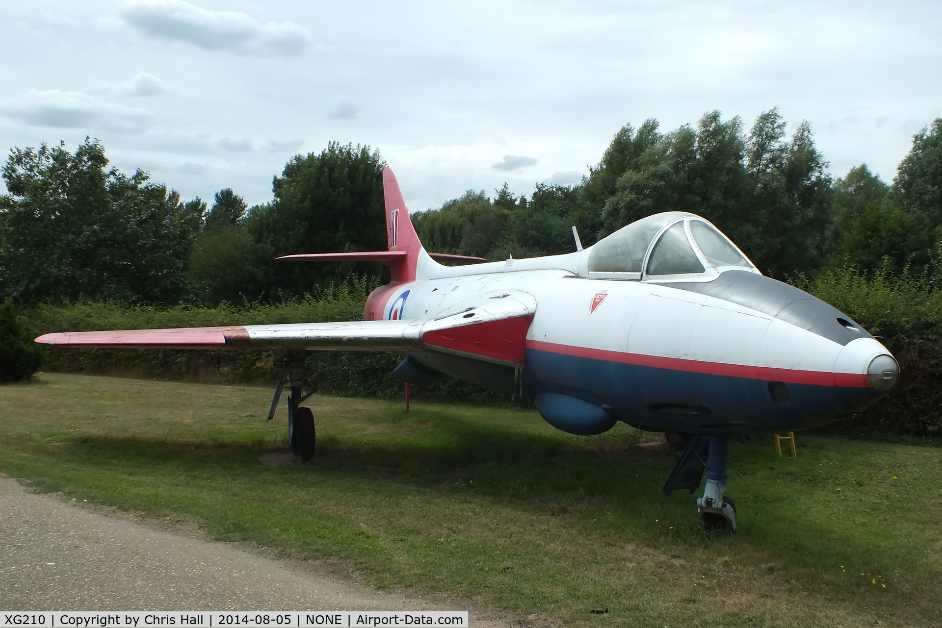 XG210, Hawker Hunter F.6 C/N 41H-680035, Composite Hunter made from the fuselage of XG210 and wings from XL572 and XL623, located at Beck Row, Suffolk