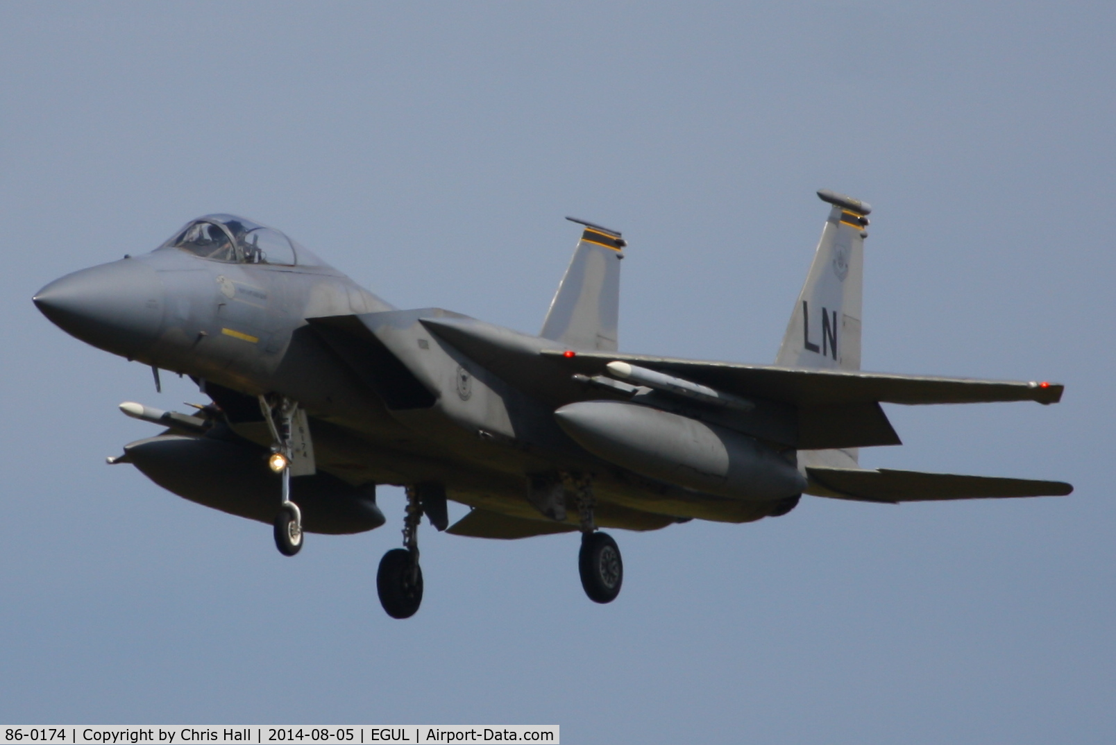 86-0174, 1986 McDonnell Douglas F-15C Eagle C/N 1024/C402, 493rd Fighter Squadron, ‘Grim Reapers’