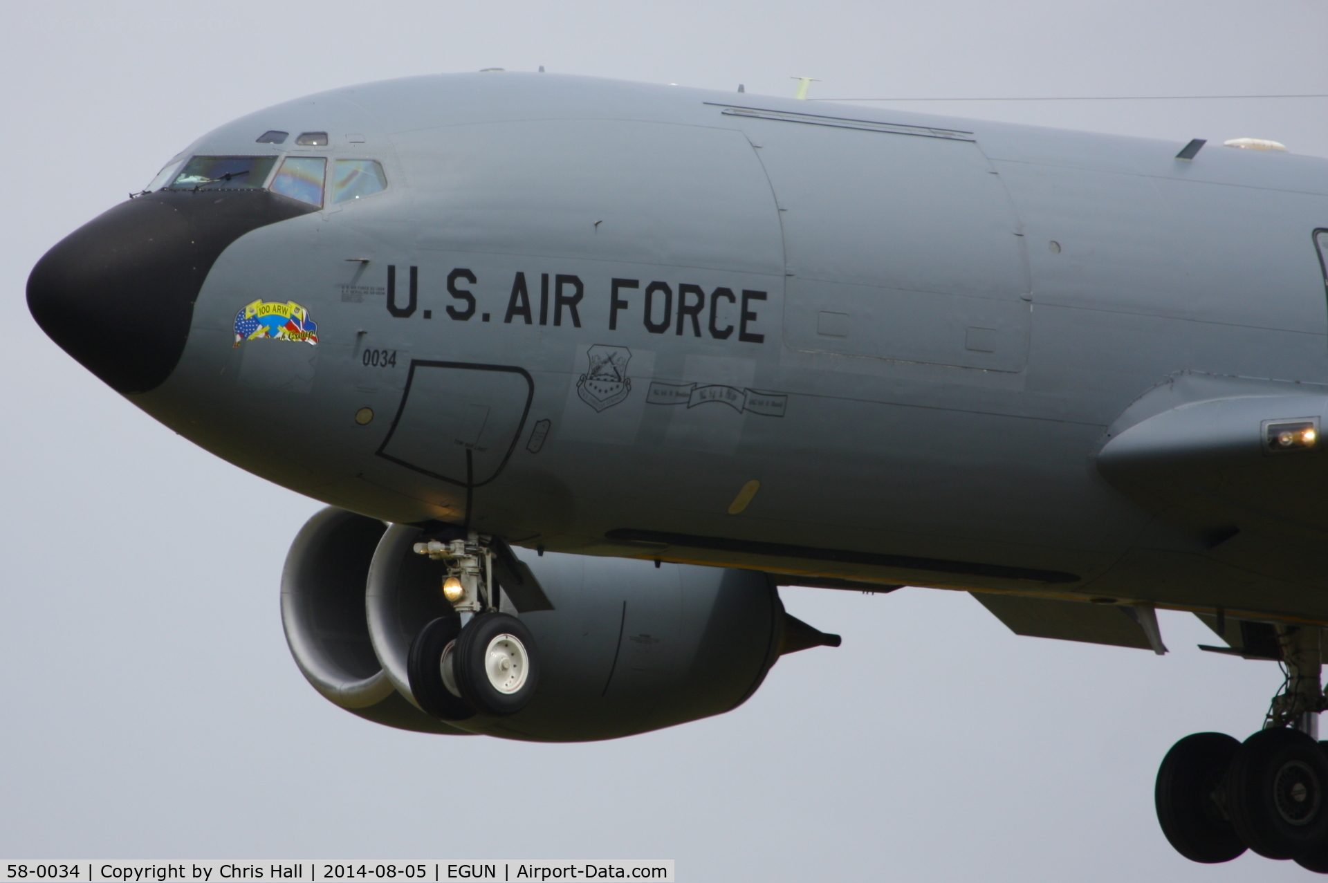 58-0034, 1958 Boeing KC-135R Stratotanker C/N 17779, 100th Air Refueling Wing