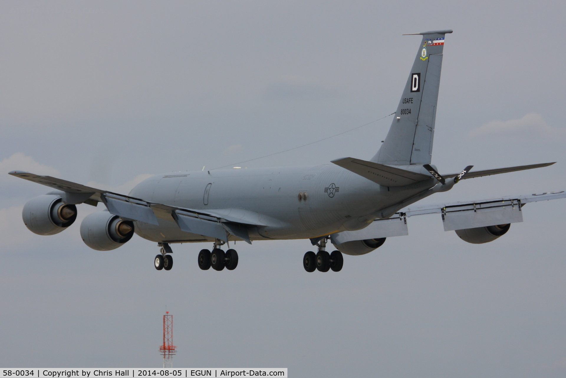 58-0034, 1958 Boeing KC-135R Stratotanker C/N 17779, 100th Air Refueling Wing