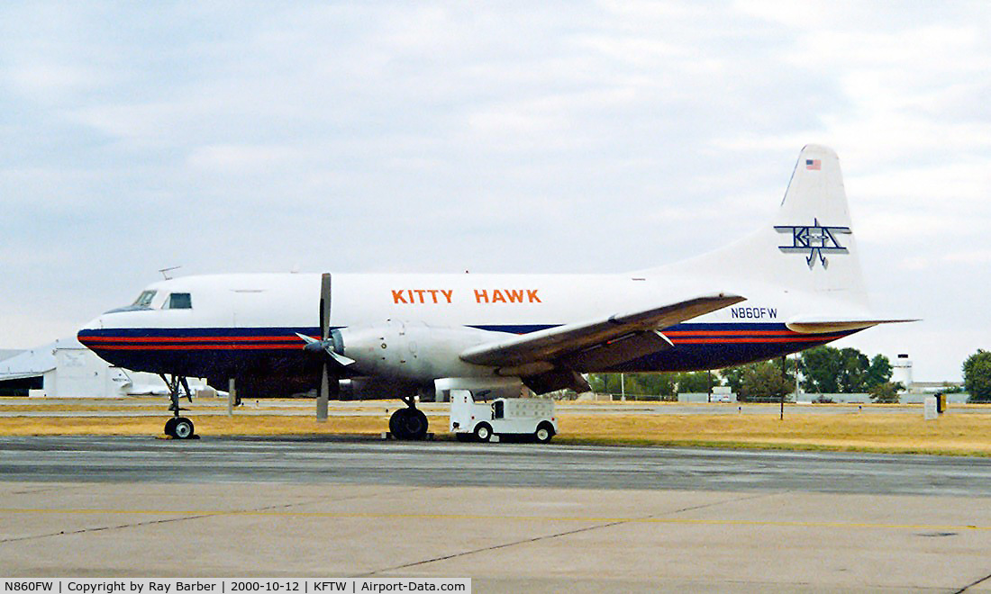 N860FW, Convair 640-340D C/N 10, Convair 640F SCW  [10] (Kitty Hawk) Fort Worth Meacham International~N 12/10/2000