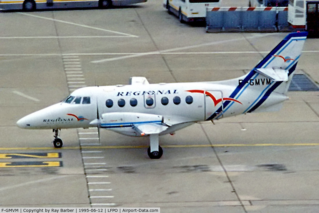 F-GMVM, British Aerospace BAe-3201 Jetstream 32 C/N 979, British Aerospace BAe Jetstream 3201 [979] (Regional Airlines) Paris-Orly 12/06/1995