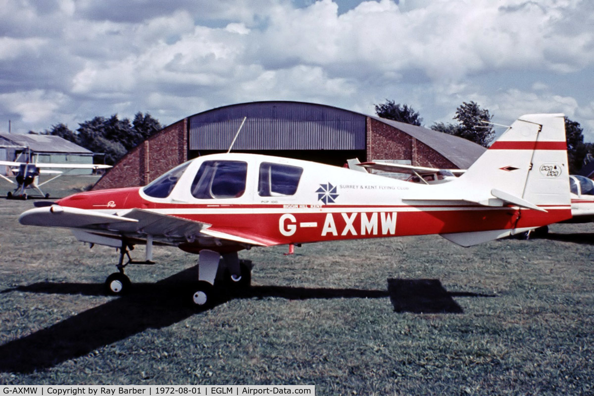 G-AXMW, 1969 Beagle B-121 Pup Series 1 (Pup 100) C/N B121-101, G-AXMW   Beagle B.121-100 Pup [B121-101] (Surrey & Kent Flying Club) White Waltham~G 01/08/1972. Date approximate.