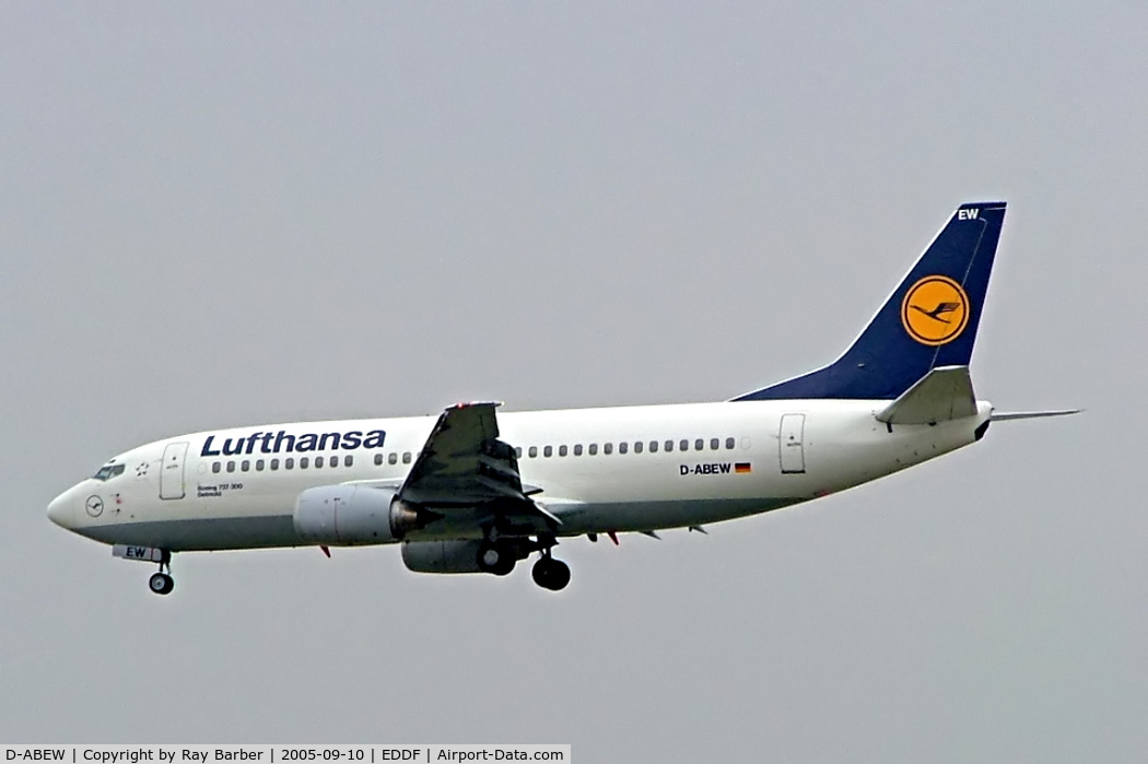 D-ABEW, 1995 Boeing 737-330 C/N 27905, Boeing 737-330 [27905] (Lufthansa) Frankfurt~D 10/09/2005