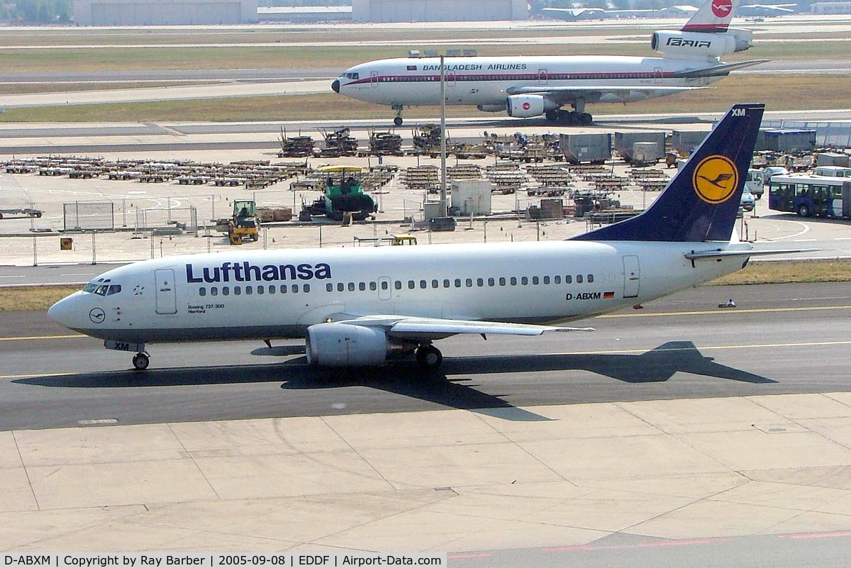D-ABXM, 1987 Boeing 737-330 C/N 23871, Boeing 737-330 [23871] (Lufthansa) Frankfurt~D 08/09/2005