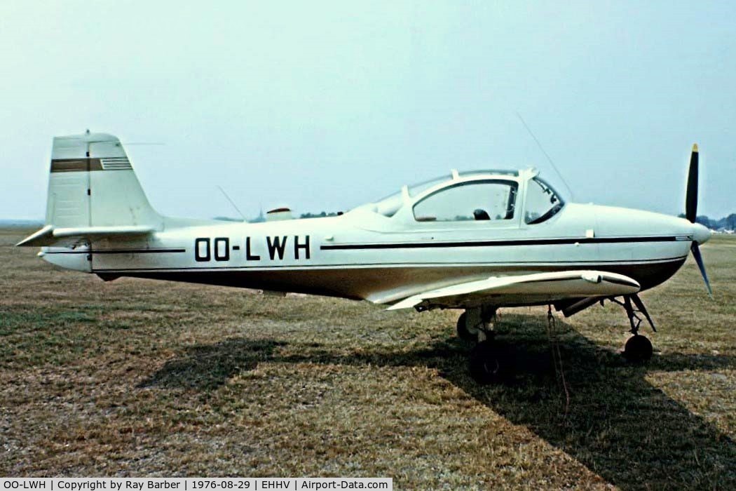 OO-LWH, 1959 Focke-Wulf FWP-149D C/N 052, Piaggio FWP-149D [052] Hilversum~G 29/08/1976. From a slide.