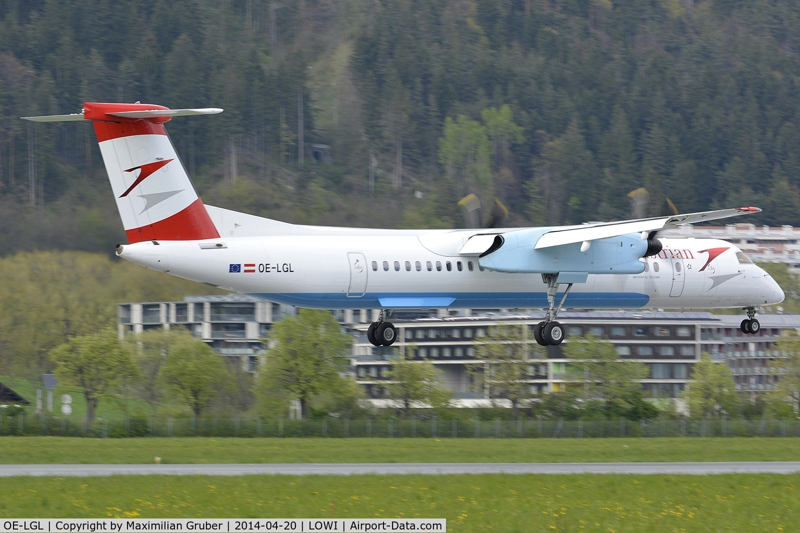OE-LGL, 2010 De Havilland Canada DHC-8-402Q Dash 8 C/N 4310, Austrian (Tyrolean)