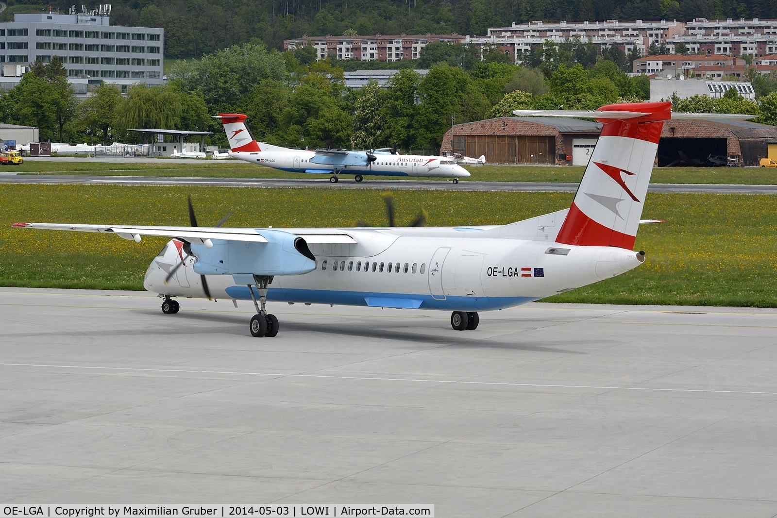 OE-LGA, 1999 De Havilland Canada DHC-8-402Q Dash 8 C/N 4014, Austrian (Tyrolean)