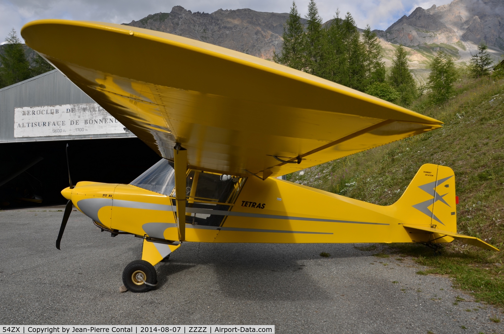 54ZX, Humbert Tétras 912 BS C/N Not found 54ZX, In front of the hangar, Valloire.