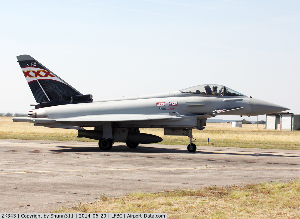ZK343, 2012 Eurofighter EF-2000 Typhoon FGR4 C/N BS104/380, Participant of the Cazaux AFB Spotterday 2014
