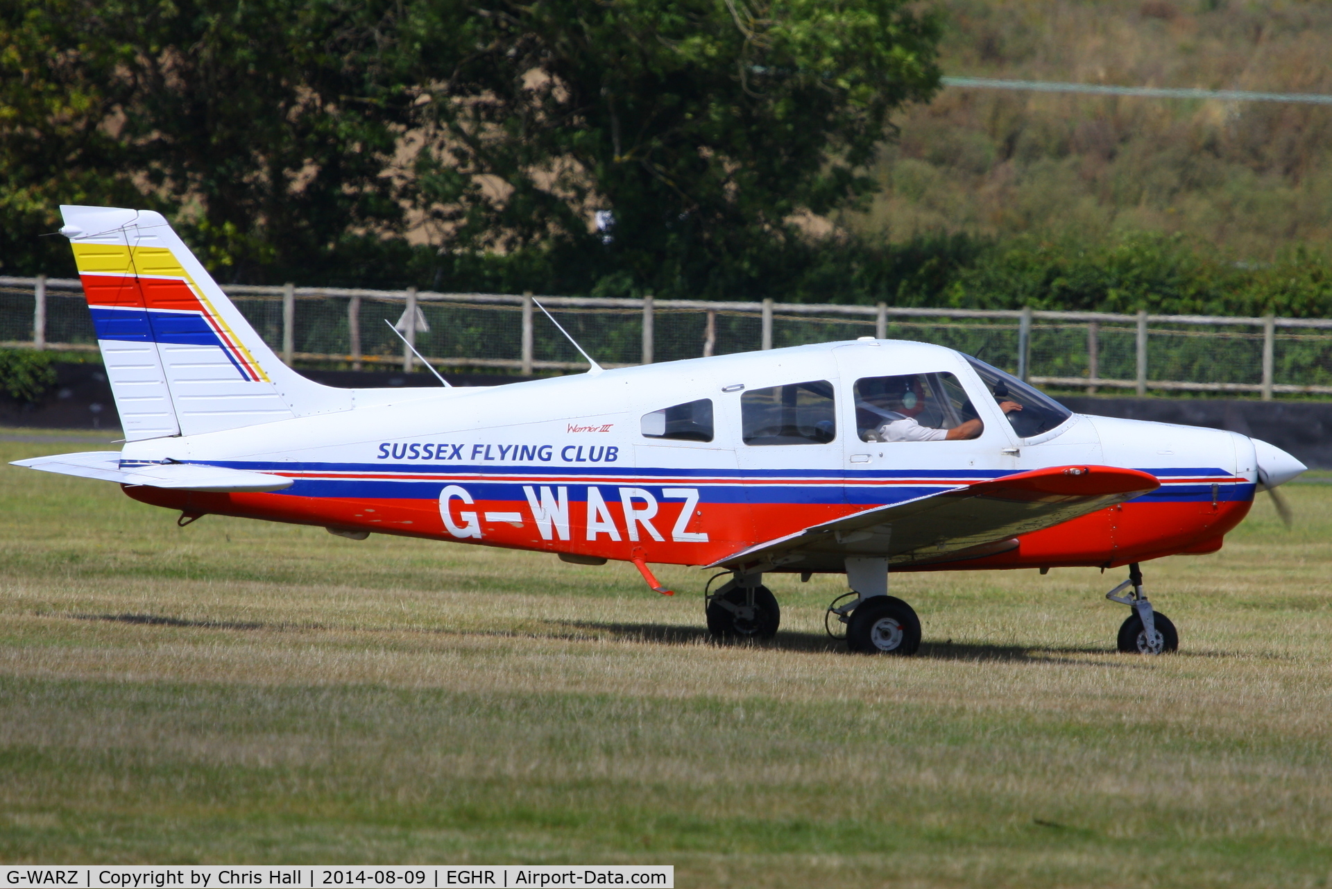 G-WARZ, 1997 Piper PA-28-161 Cherokee Warrior III C/N 28-42025, at Goodwood airfield