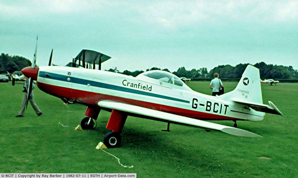 G-BCIT, 1976 Cranfield A.1 C/N 001, Cranfield A.1 Srs.100 Chase [001] Old Warden~G 11/07/1982. From a slide.