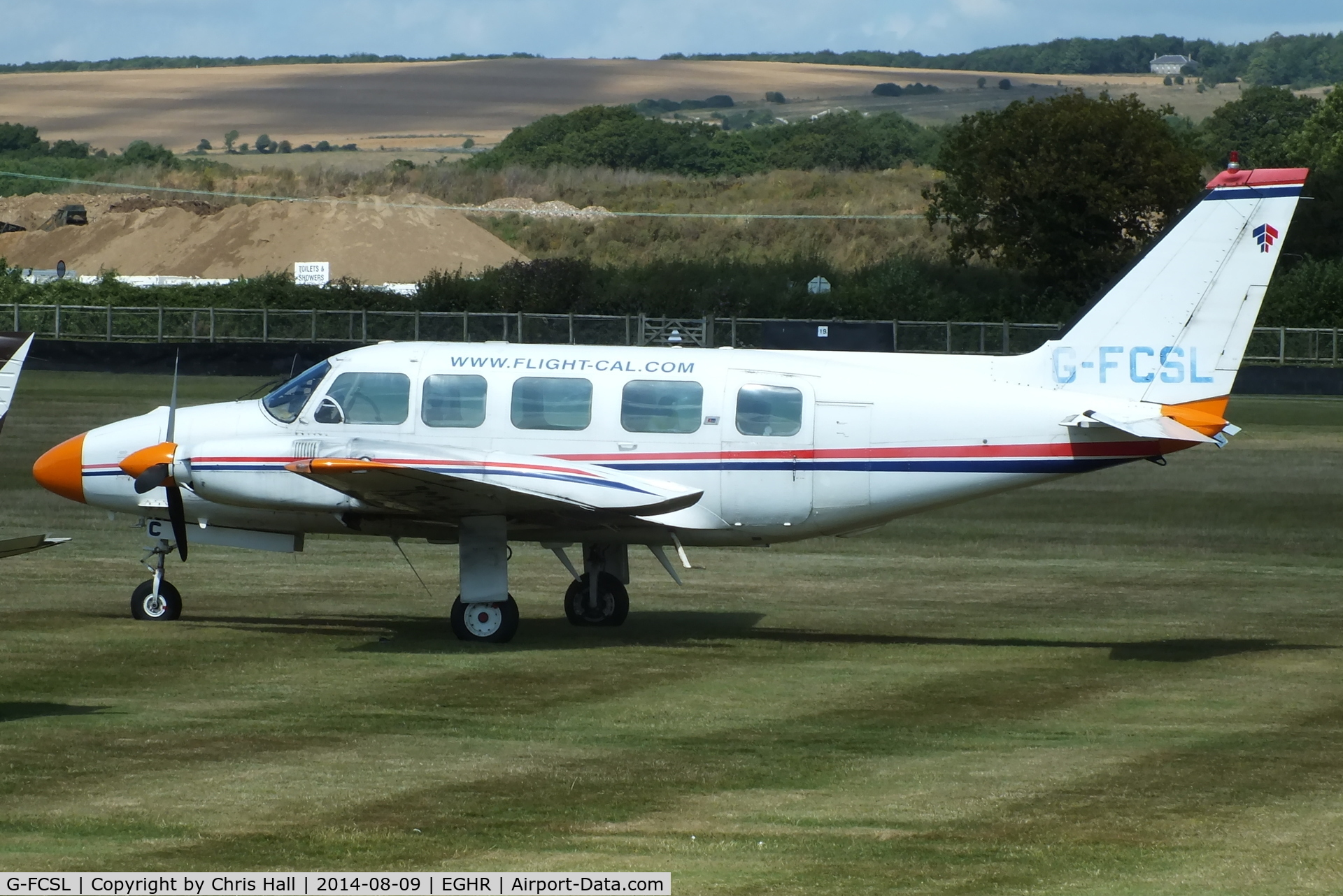 G-FCSL, 1972 Piper PA-31-350 Chieftain C/N 31-7852052, at Goodwood airfield