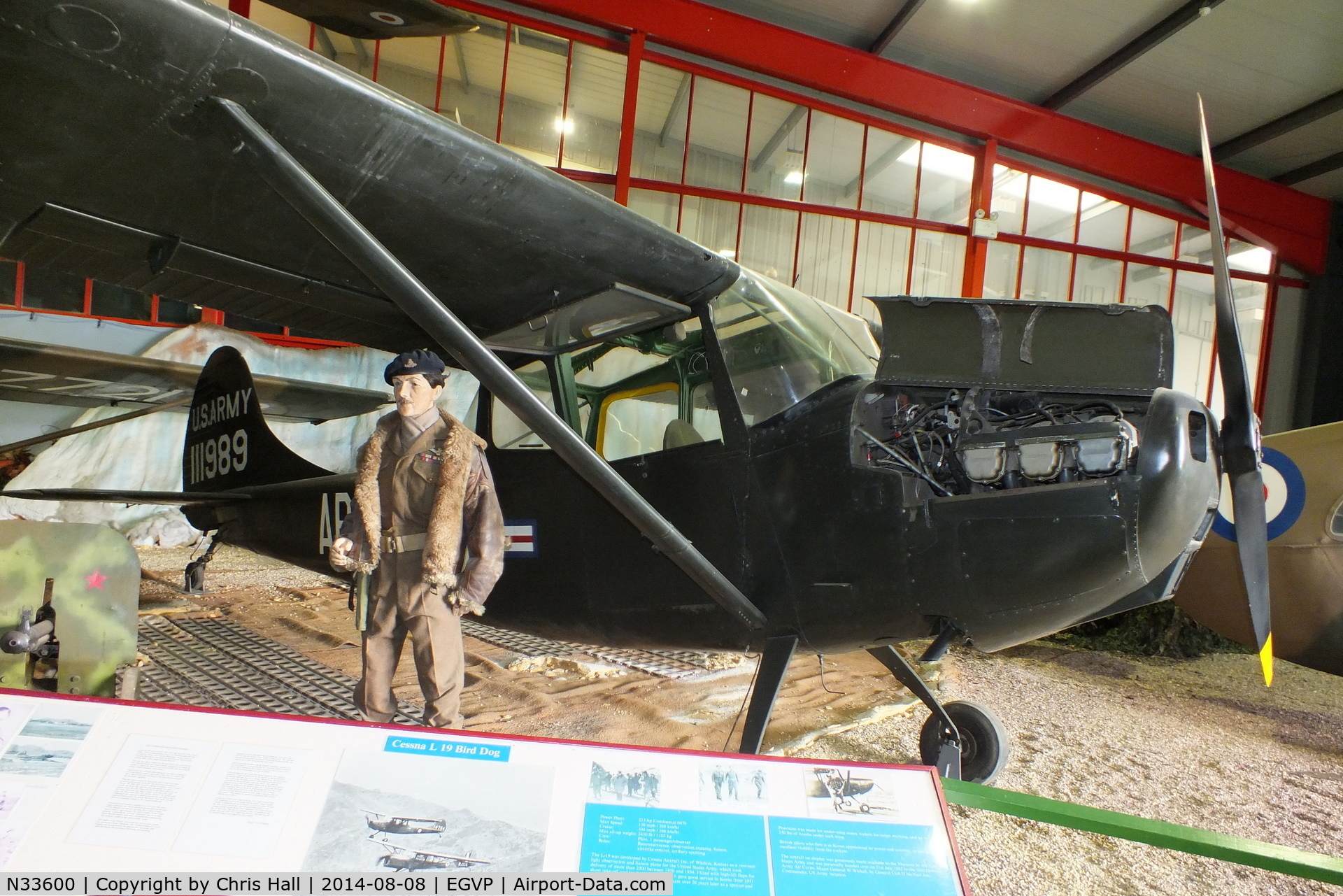 N33600, 1951 Cessna O-1A (305A) Bird Dog C/N 22303, Museum of Army Flying, Middle Wallop