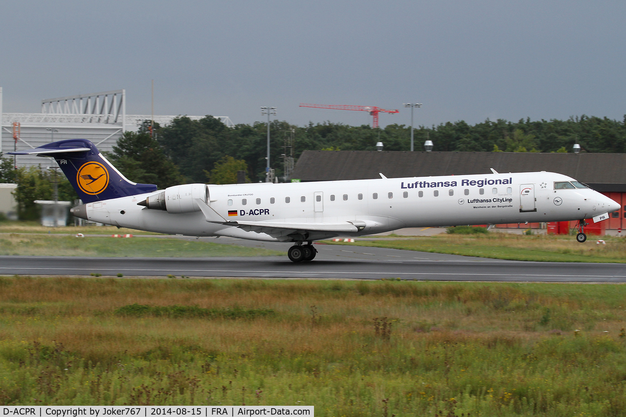 D-ACPR, 2003 Canadair CRJ-701ER (CL-600-2C10) Regional Jet C/N 10098, Lufthansa Regional (CityLine)