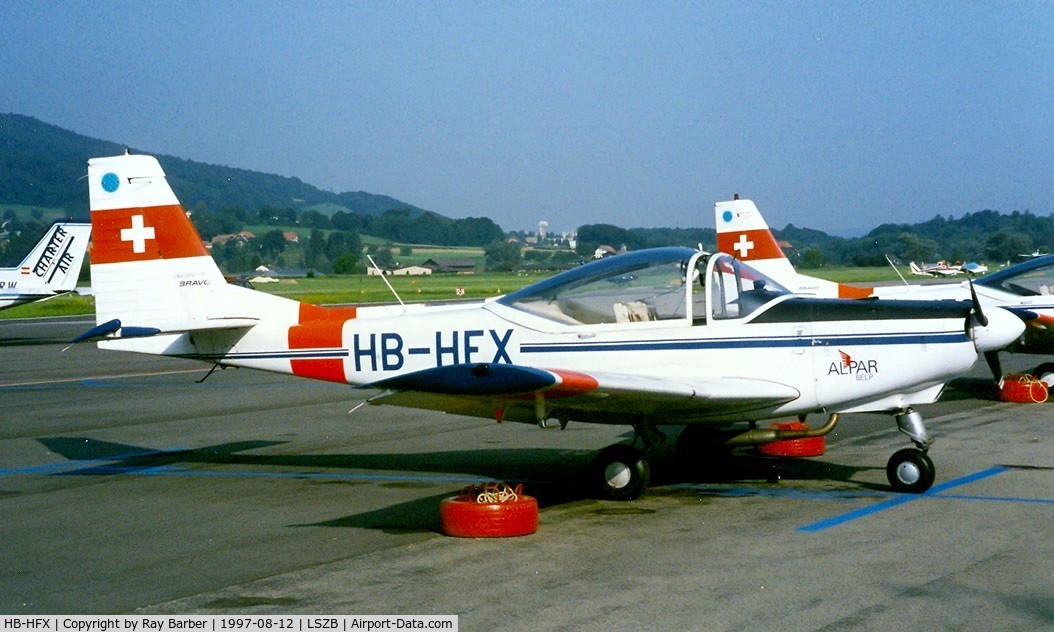 HB-HFX, FFA AS-202/15 Bravo C/N 124, FFA AS.202/15-1 Bravo [124] Bern-Belp~HB 12/08/1997
