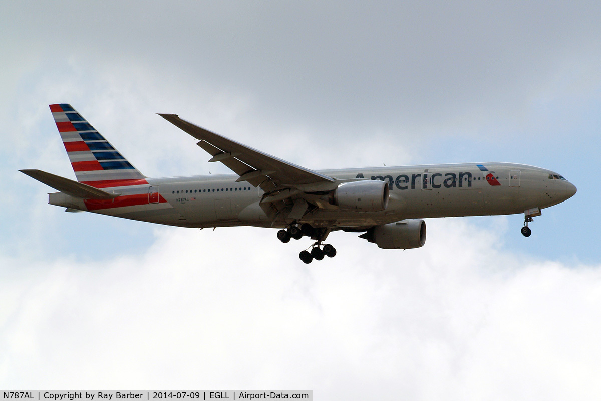 N787AL, 2000 Boeing 777-223 C/N 30010, Boeing 777-223ER [30010] (American Airlines) Home~G 09/07/2014. On approach 27L.