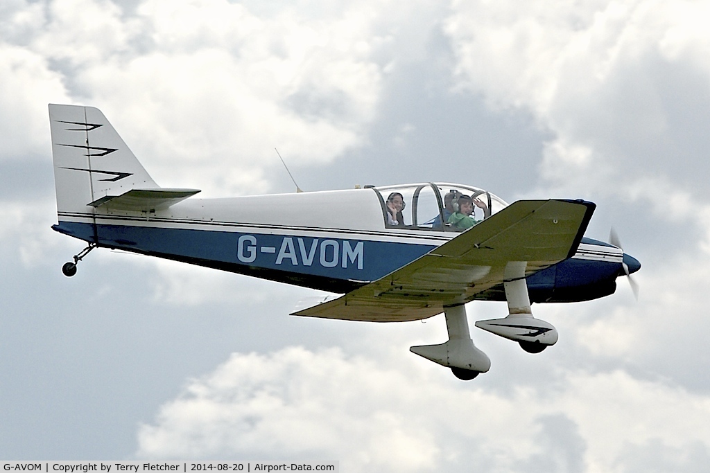 G-AVOM, 1967 CEA Jodel DR-221 Dauphin C/N 65, Visitor to the 2014 Midland Spirit Fly-In at Bidford Gliding Centre